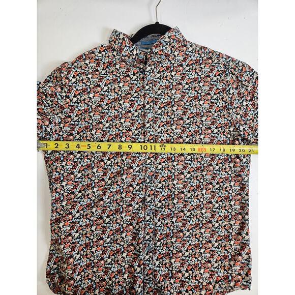 Denim & Flower Ricky Singh Button Up Shirt Men's Medium Black - Picture 3 of 5